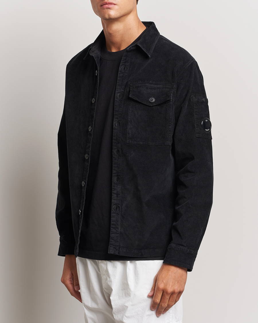 Herre | Shirt Jackets | C.P. Company | Corduroy Lens Overshirt Black