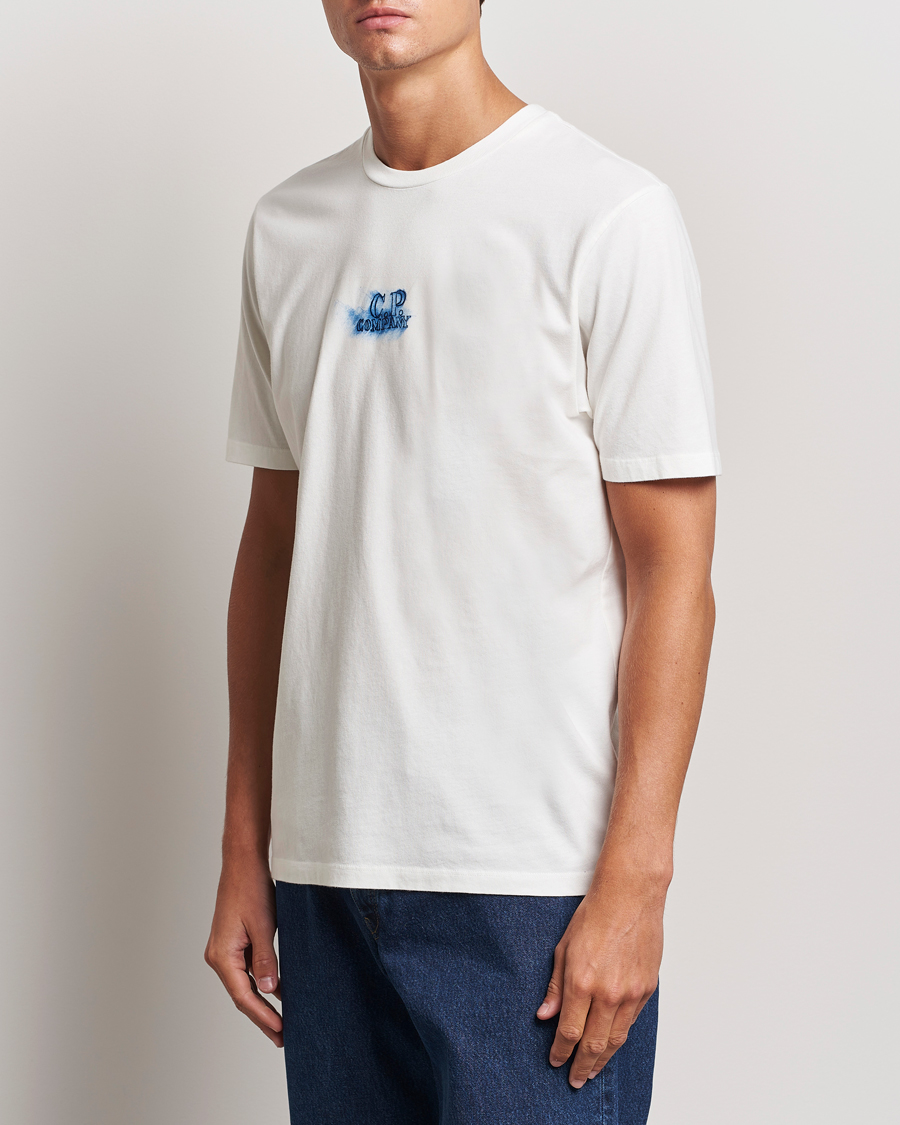 Herre |  | C.P. Company | Hand Printed Jersey T-Shirt White