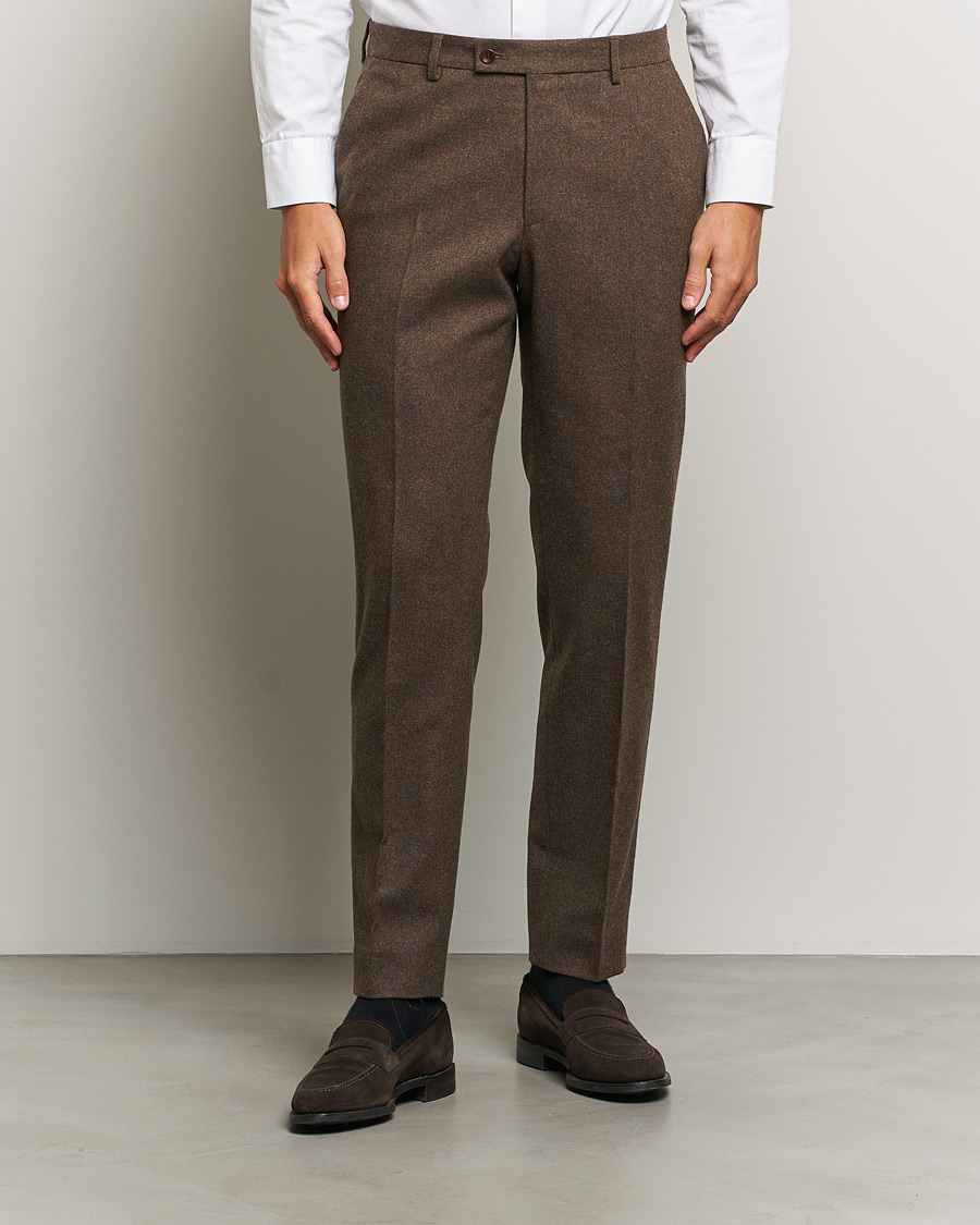 Herre |  | Morris Heritage | Flannel Suit Trousers Brown