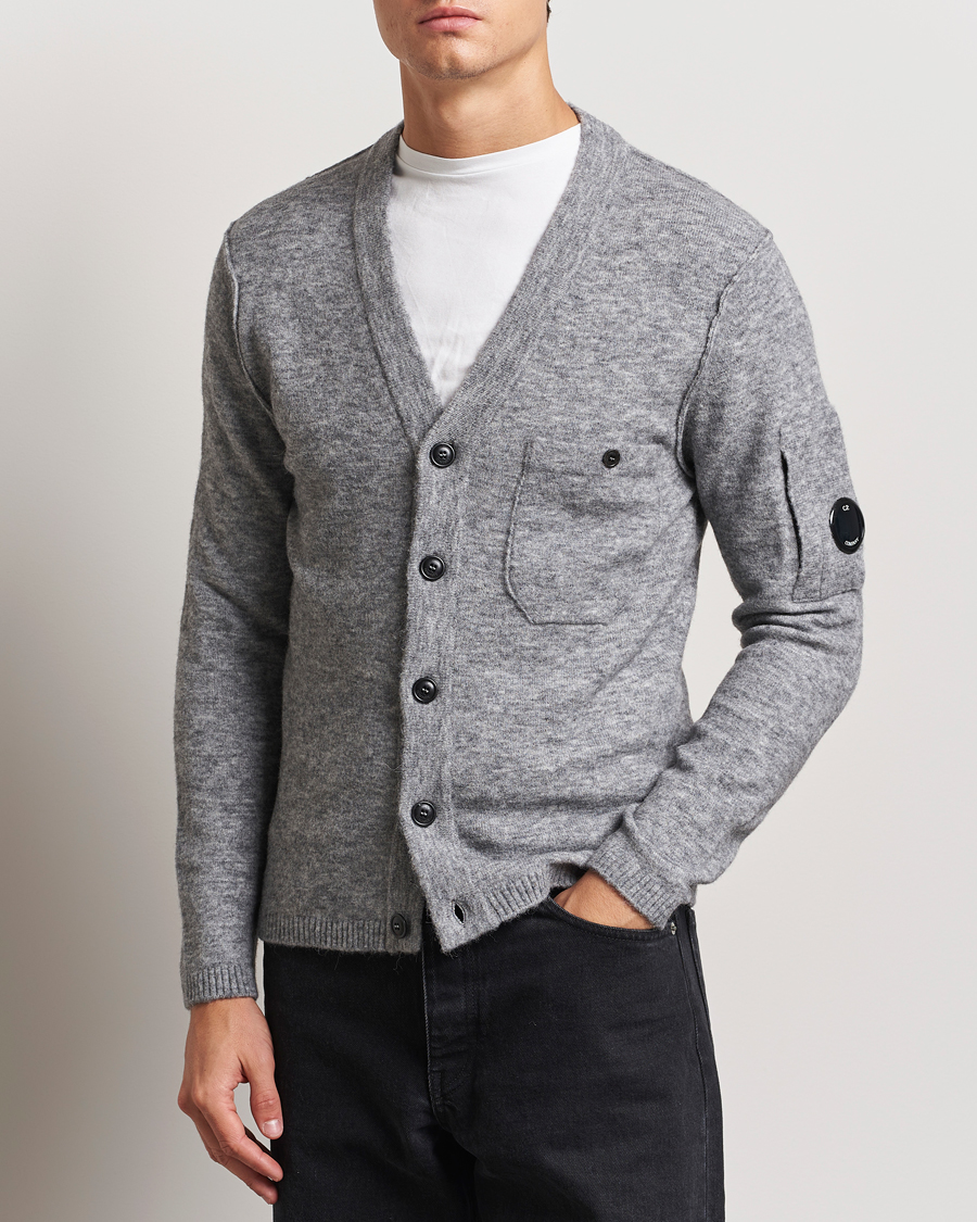 Herre |  | C.P. Company | Alpaca/Wool Cardigan Grey Melange