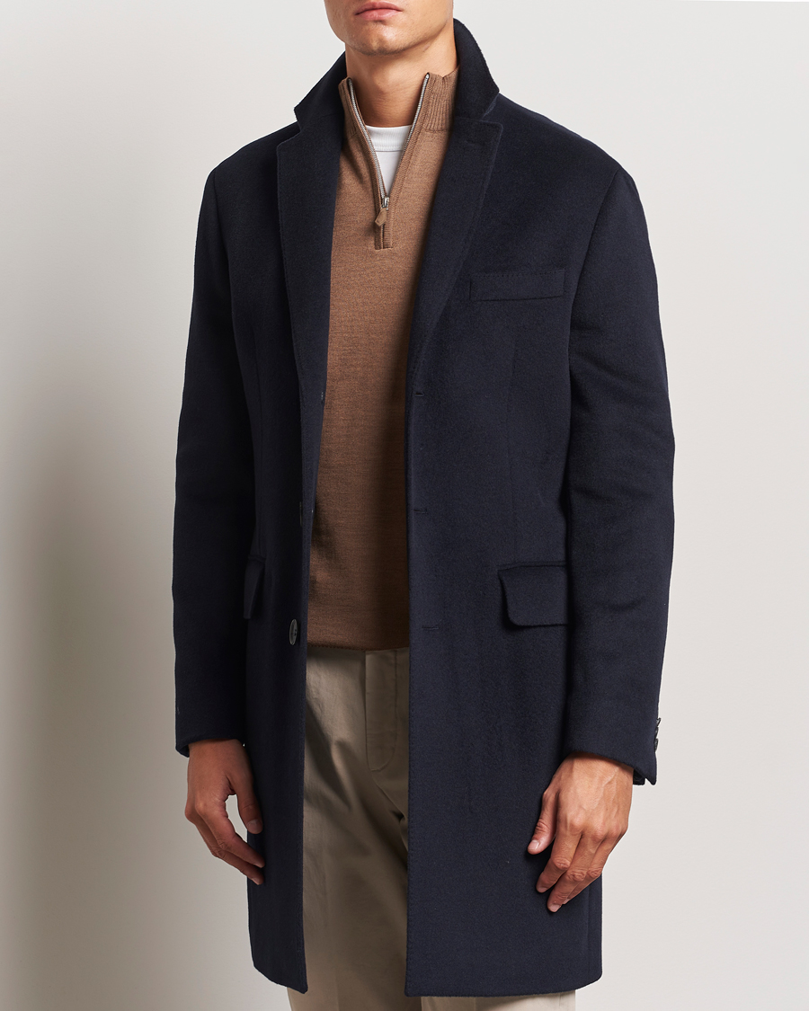 Herre |  | Oscar Jacobson | Sylar Wool/Cashmere Coat Navy