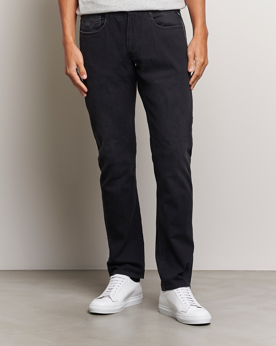 Herre | Nye produktbilleder | Replay | Rocco Tapered Stretch Jeans Washed Black