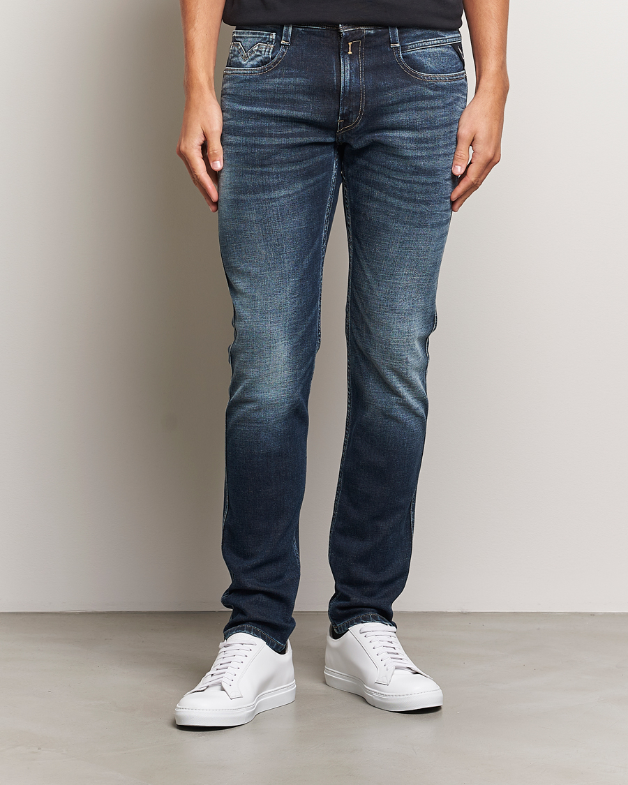 Herre | Jeans | Replay | Anbass Stretch Jeans Dark Blue