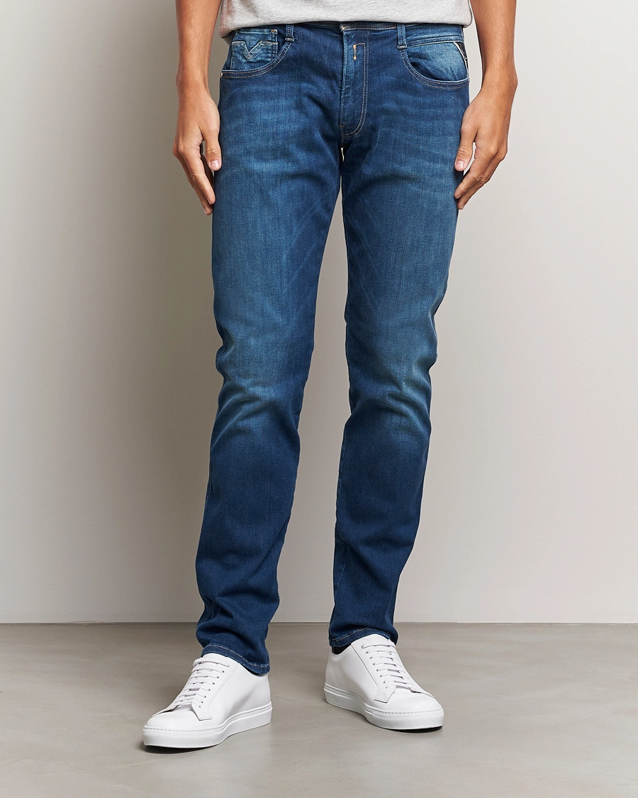 Herre | Tøj | Replay | Anbass Hyperflex Eco Plus Jeans Medium Blue