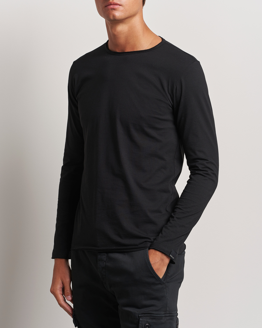 Herre |  | Replay | Crew Neck Long Sleeve T-Shirt Black