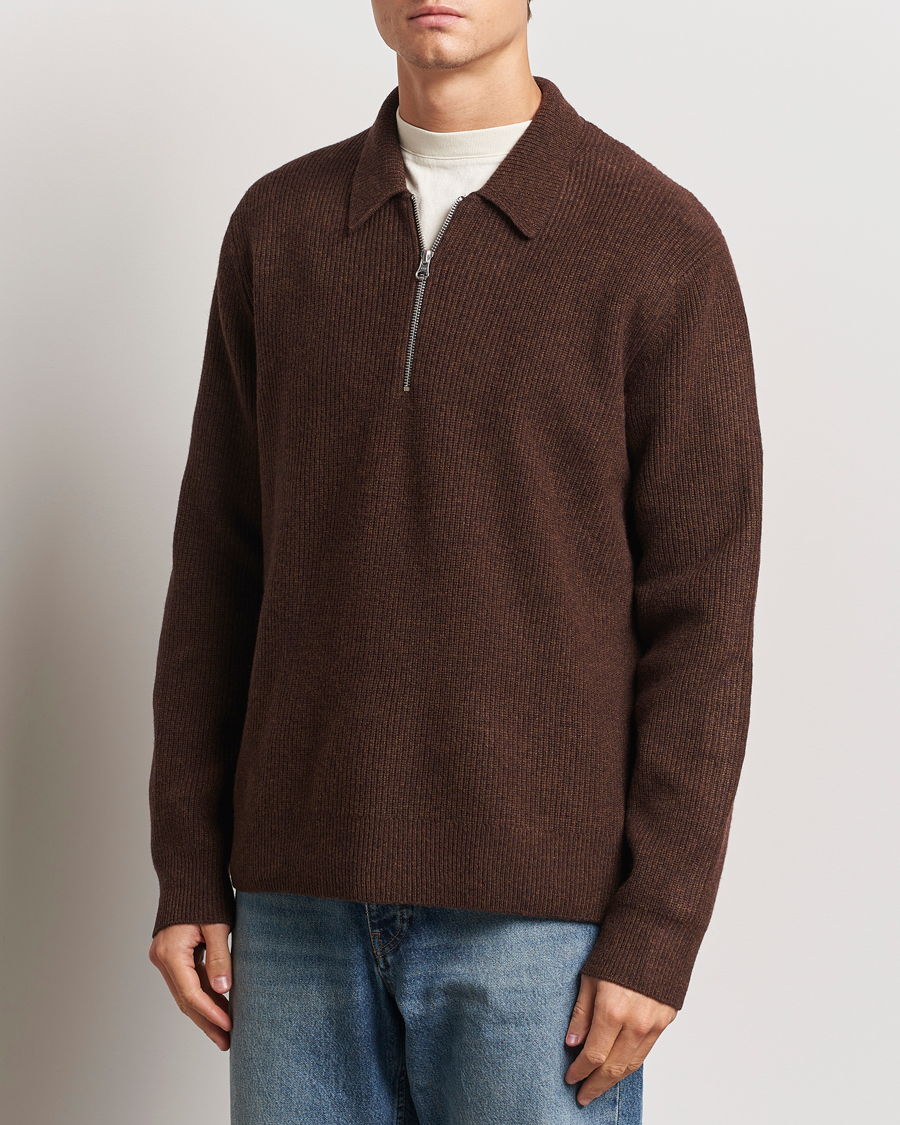 Herre |  | Samsøe Samsøe | Saisaks  Half Zip Polo Chocolate Brown