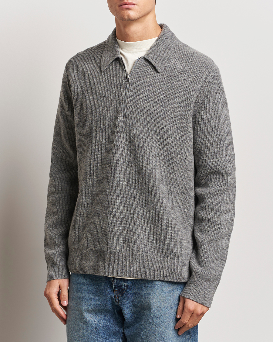 Herre |  | Samsøe Samsøe | Saisaks Half Zip Polo Dark Grey Melange