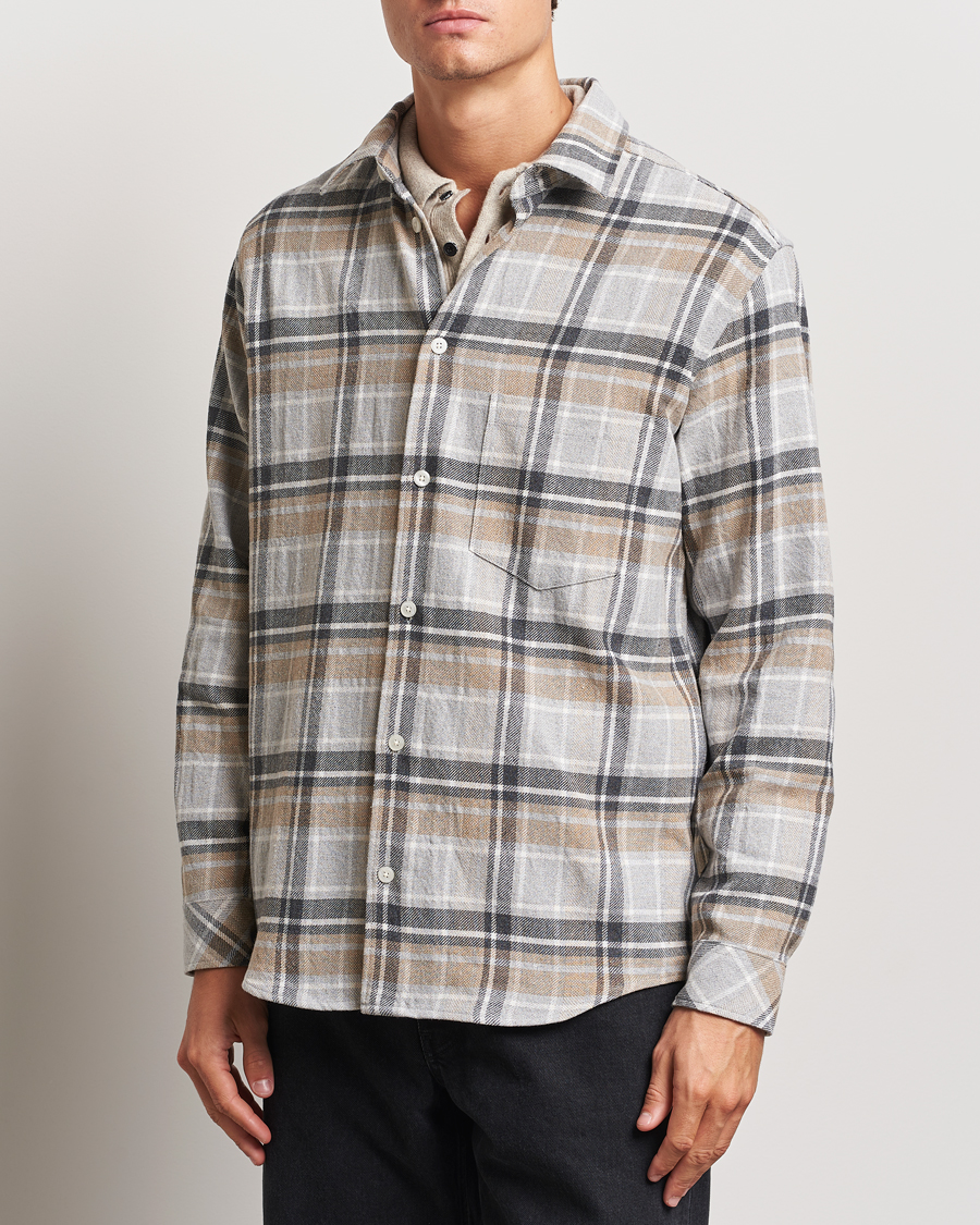 Herre |  | Samsøe Samsøe | Damon Checked Shirt Beige/Grey