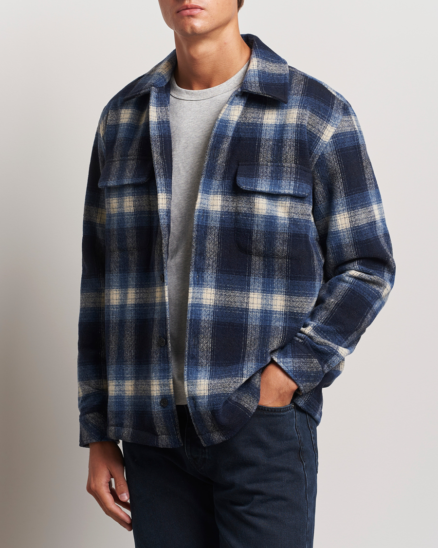 Herre |  | Samsøe Samsøe | Castor Checked Overshirt True Navy