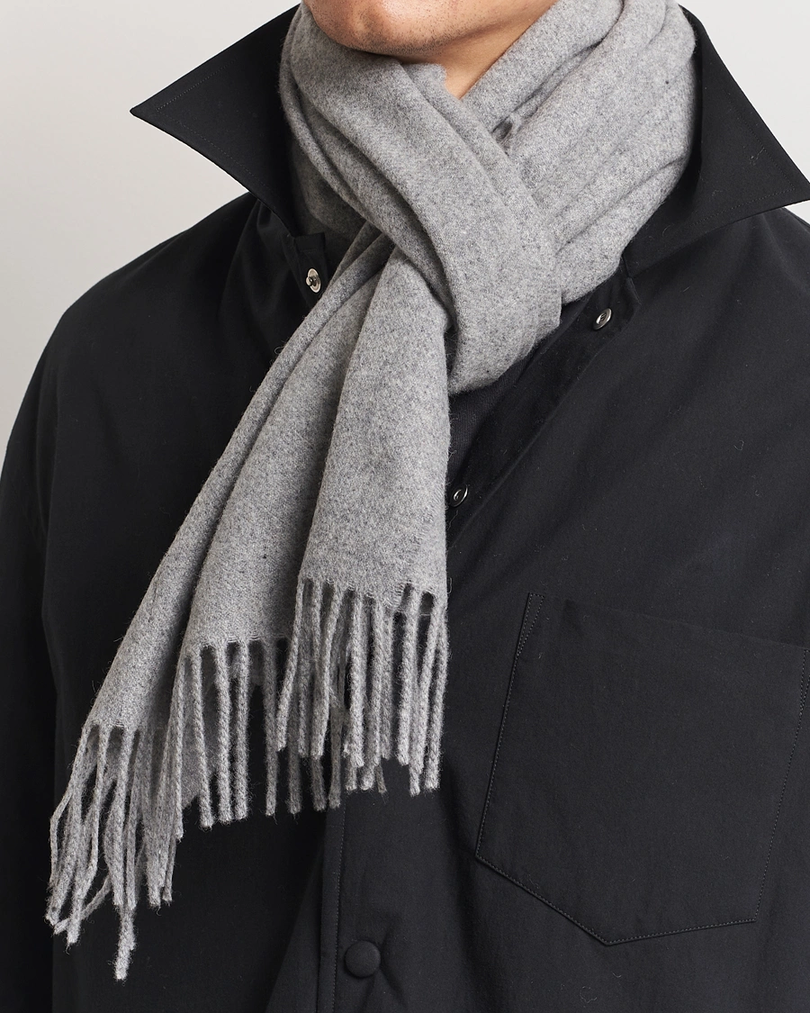 Herre |  | Samsøe Samsøe | Efin Wool Scarf Grey Melange