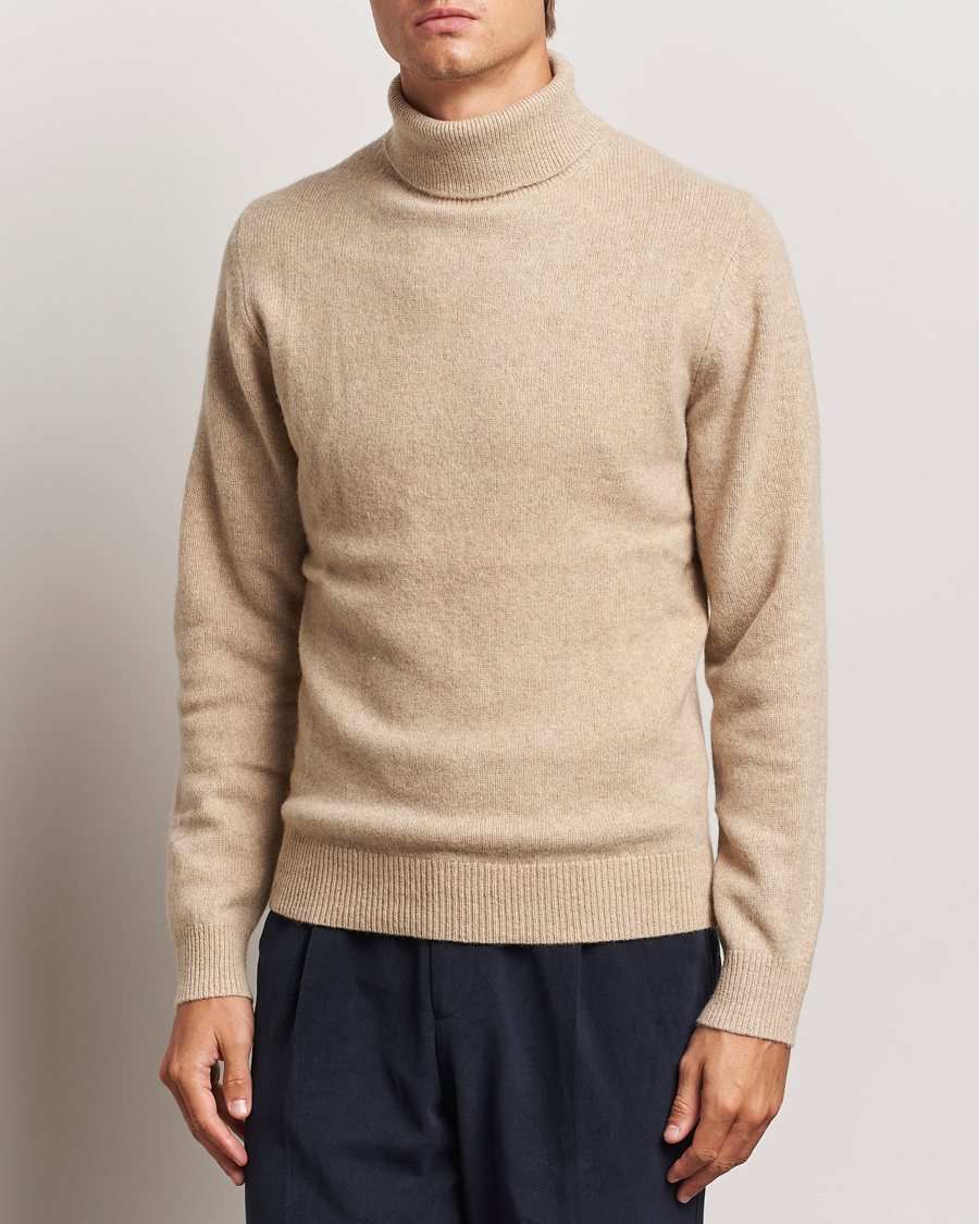 Herre |  | Stenströms | Knitted Yak/Merino Rollneck Beige