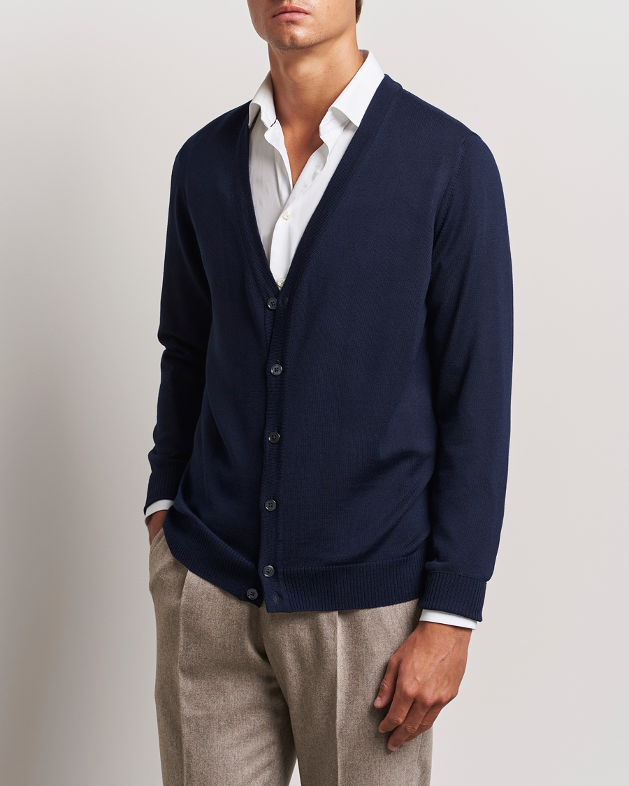 Herre |  | Stenströms | Merino Cardigan Navy