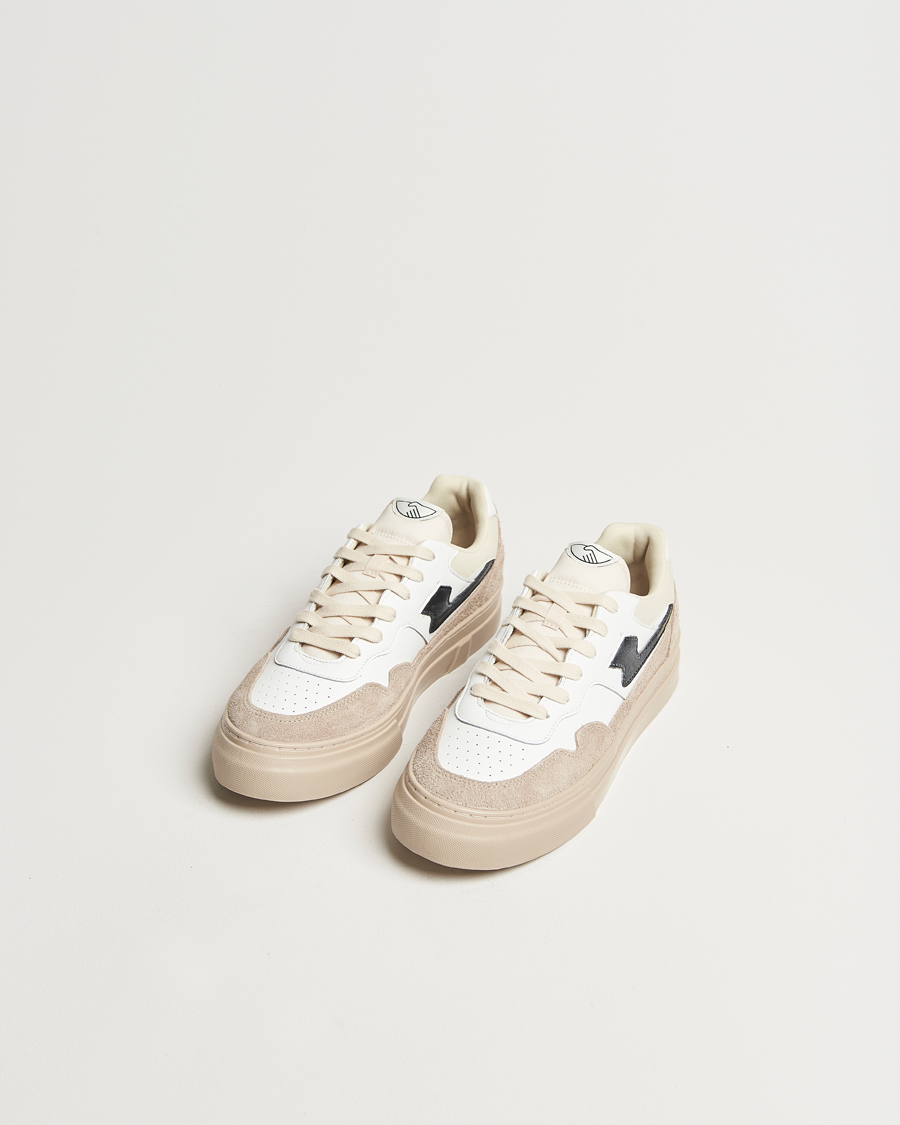 Herre |  | Stepney Workers Club | Pearl S-Strike Leather/Suede Sneaker Winter White