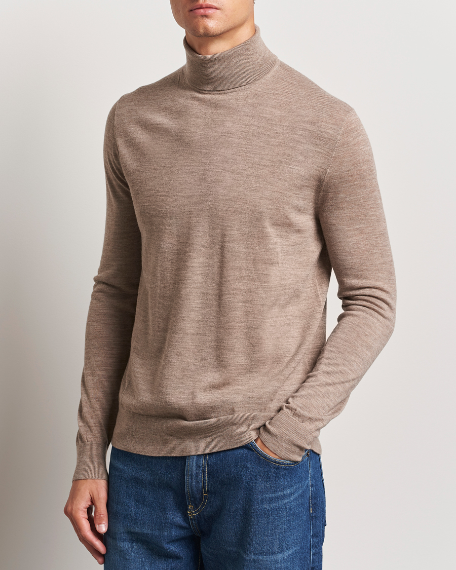 Herre |  | Tiger of Sweden | Nevile Extra Fine Merino Polo Beige Melange