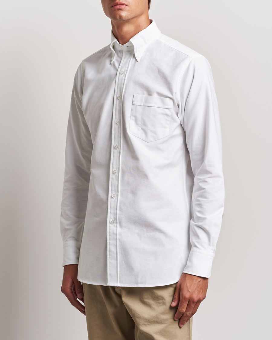 Herre |  | Drake\'s | Button Down Oxford Shirt White