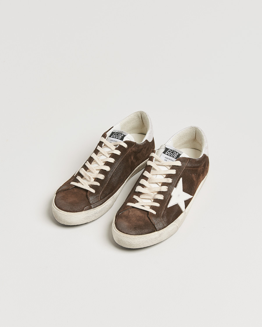 Herre | Sko i ruskind | Golden Goose | Super-Star Sneakers Dark Brown