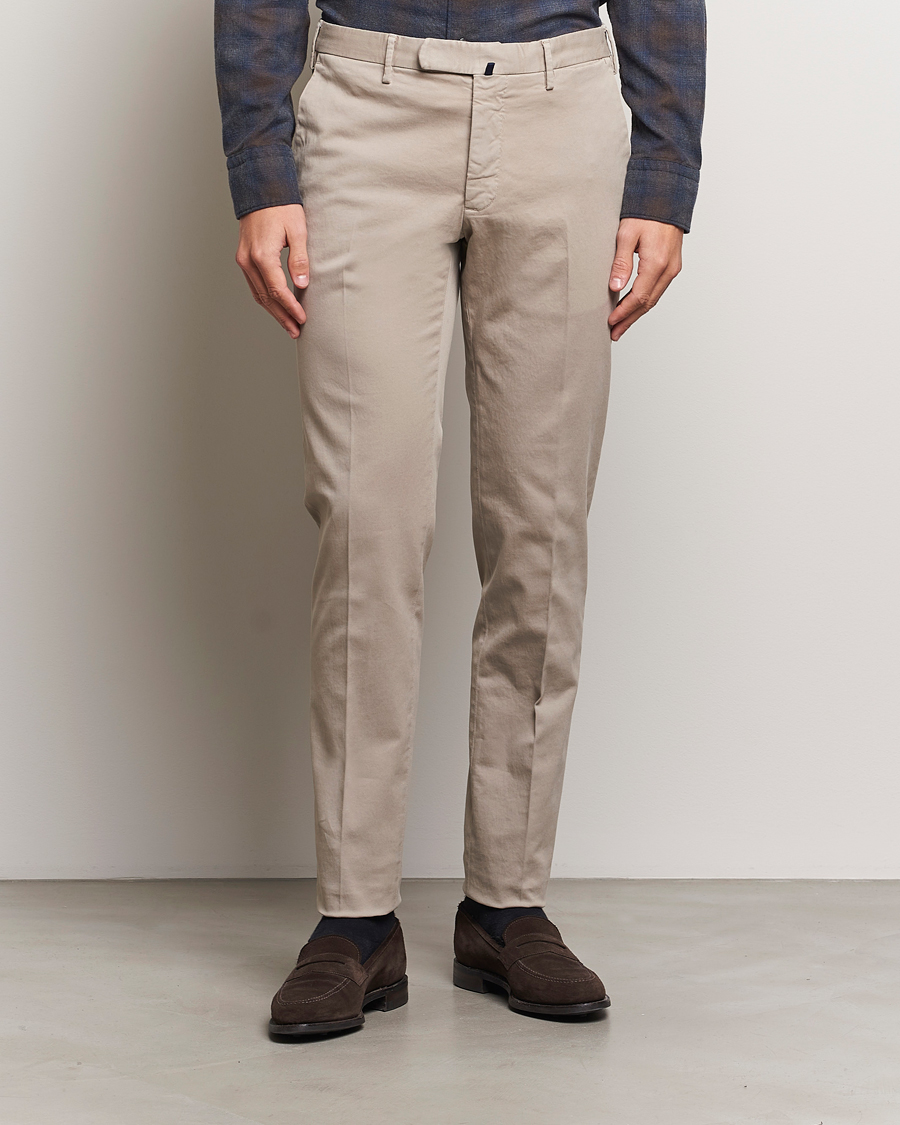 Herre |  | Incotex | Slim Fit Cotton Stretch Chinos Khaki