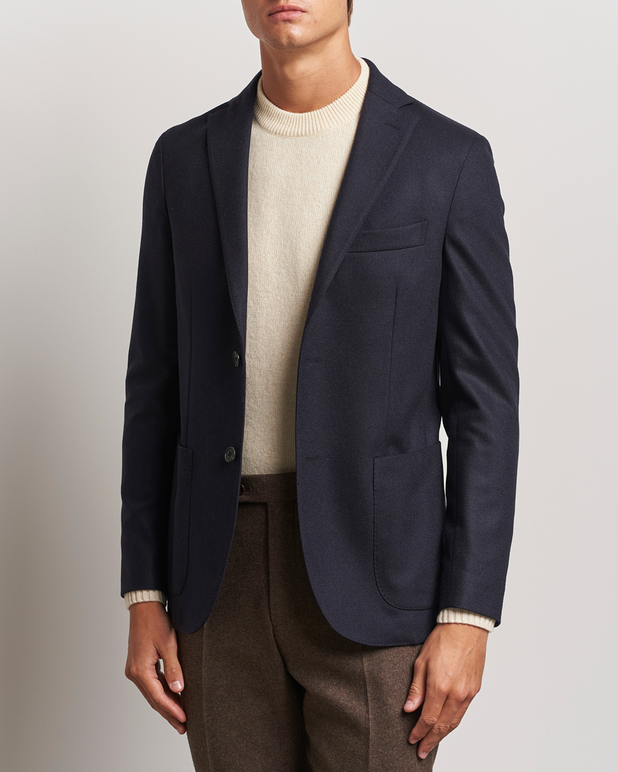 Herre | Italian Department | Incotex | Wool/Cashmere Blazer Navy