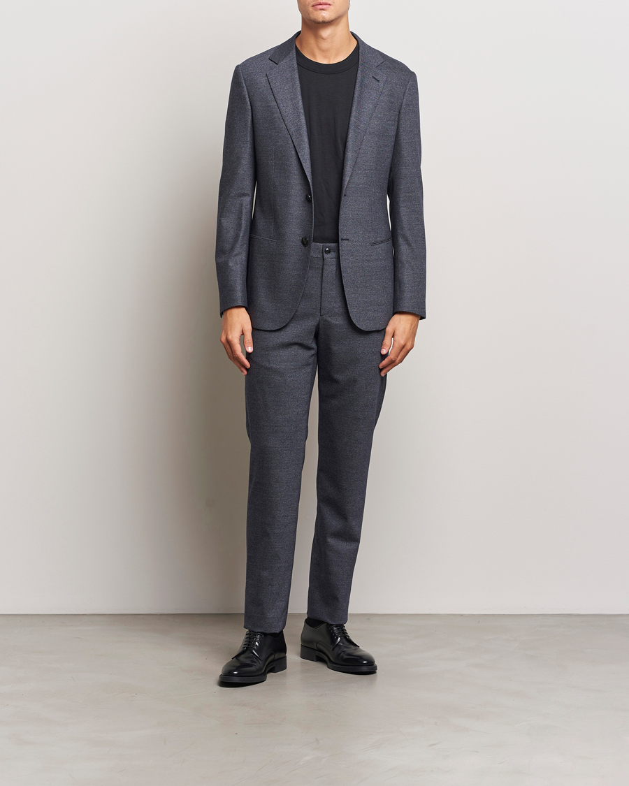 Herre |  | Giorgio Armani | Soho Wool/Cashmere Flannel Suit Navy Melange