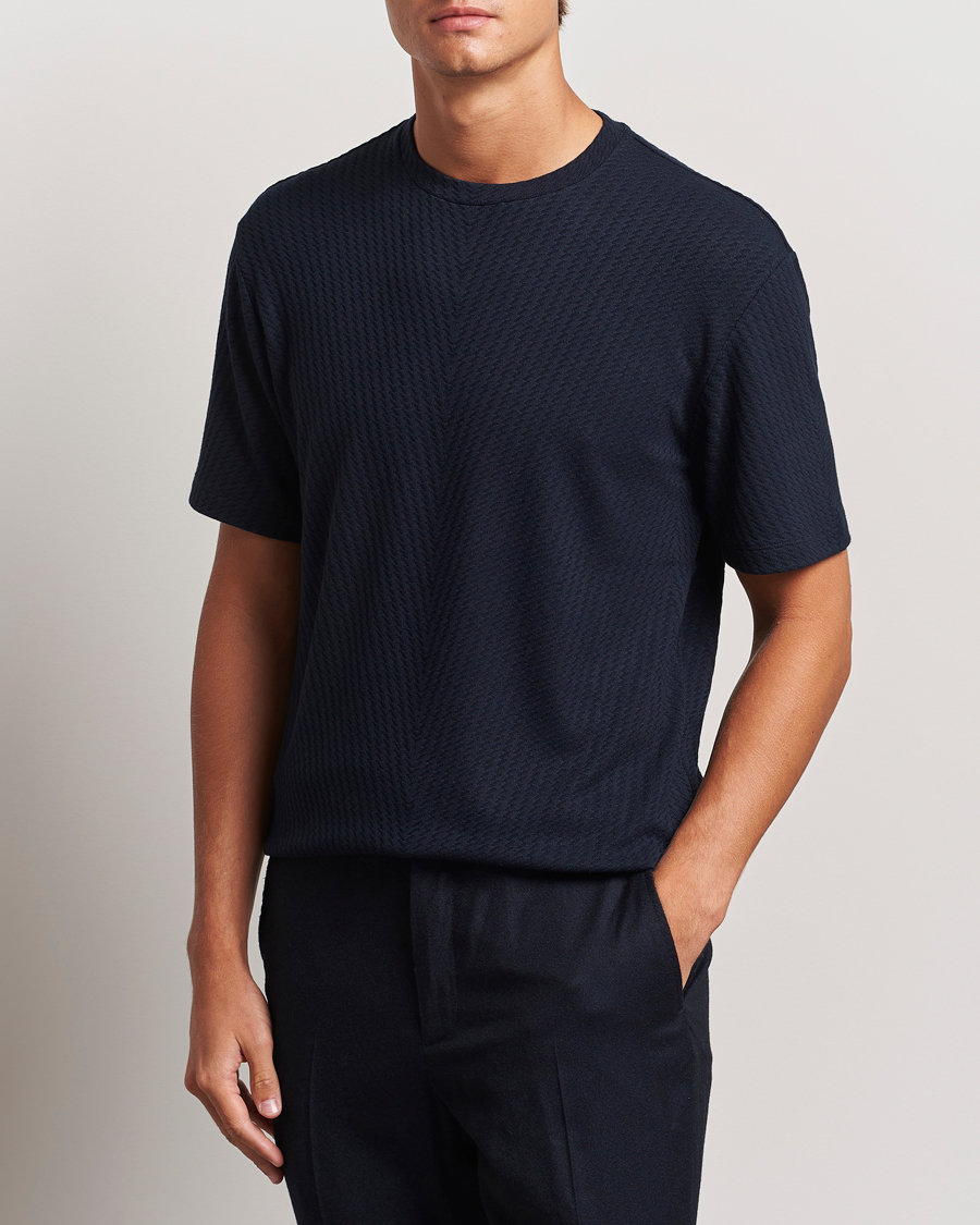 Herre |  | Giorgio Armani | Viscose/Cashmere T-Shirt Midnight