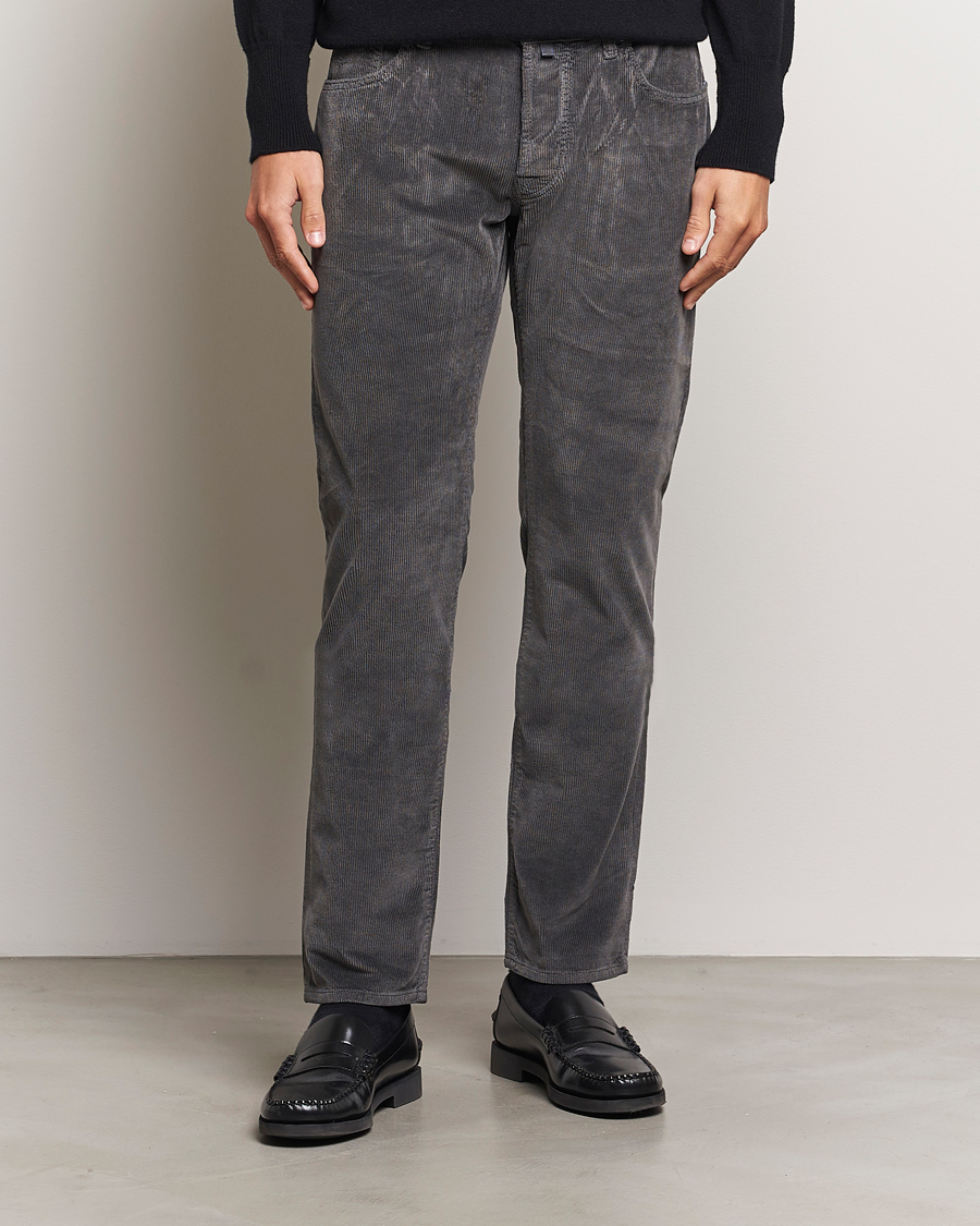 Herre |  | Jacob Cohën | Bard 5-Pocket Medium Corduroy Trousers Grey