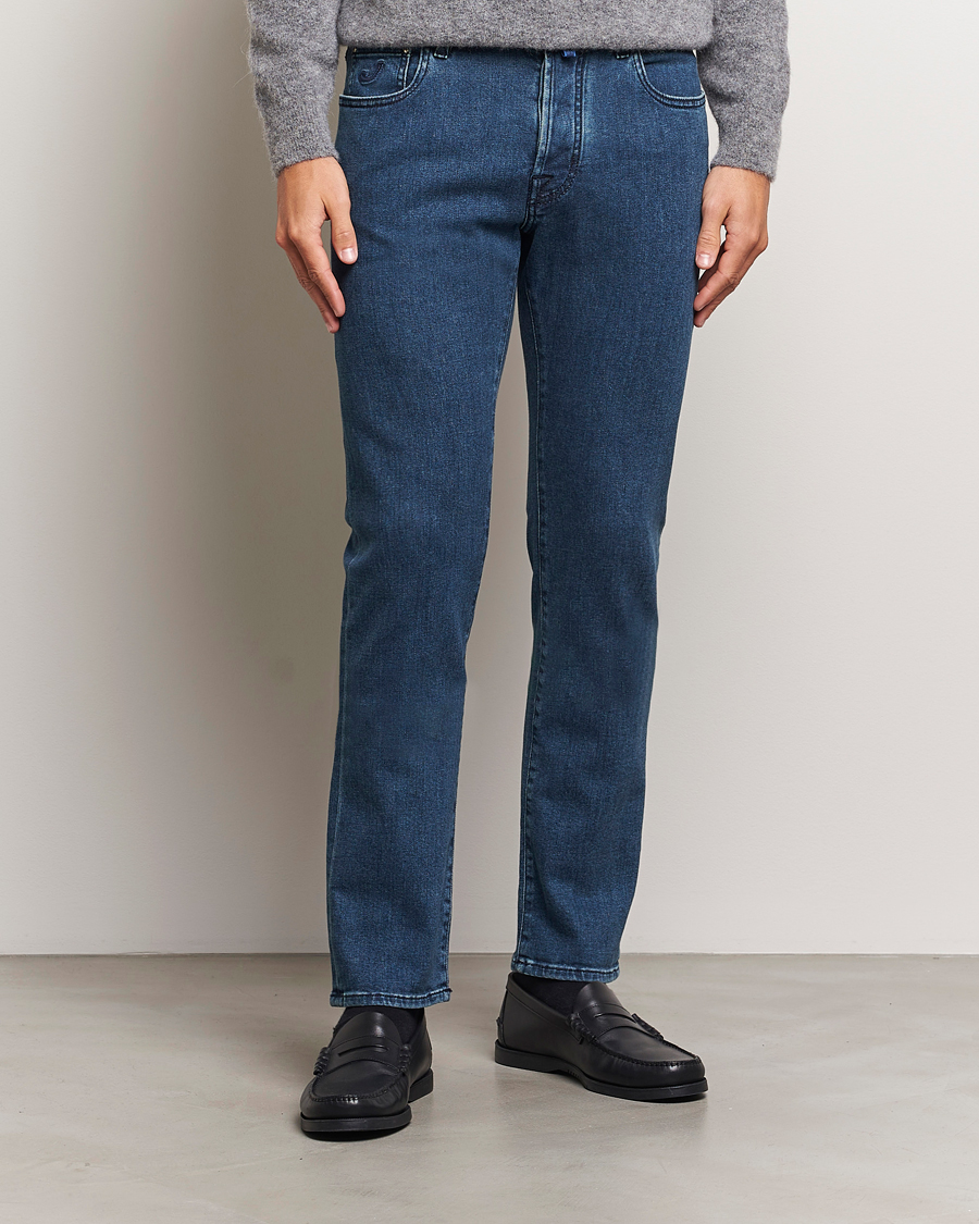 Herre |  | Jacob Cohën | Bard Slim Fit Denim Cachemire Jeans Mid Blue