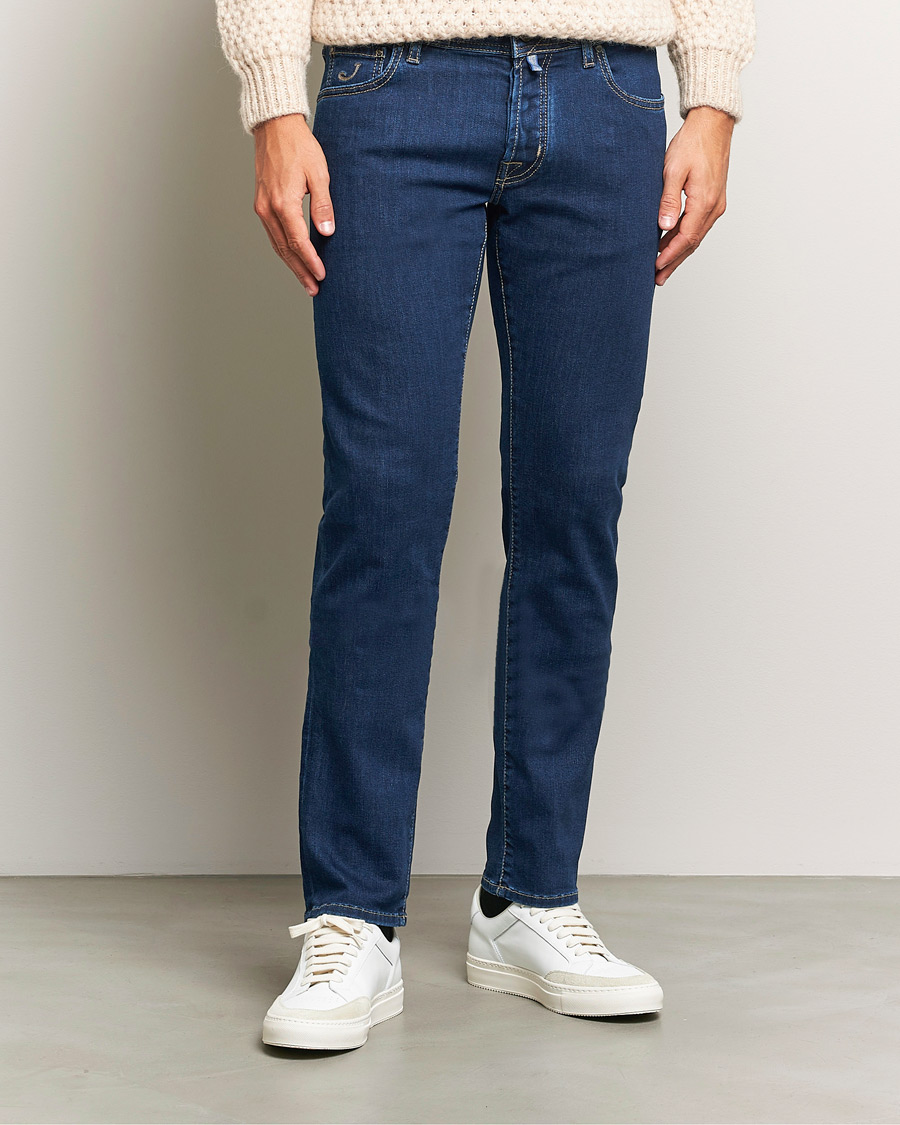 Herre |  | Jacob Cohën | Nick Slim Fit Streatch Jeans Dark Blue