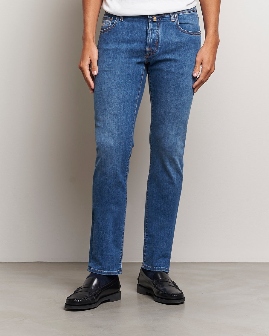 Herre |  | Jacob Cohën | Nick Slim Fit Streatch Jeans Light Blue