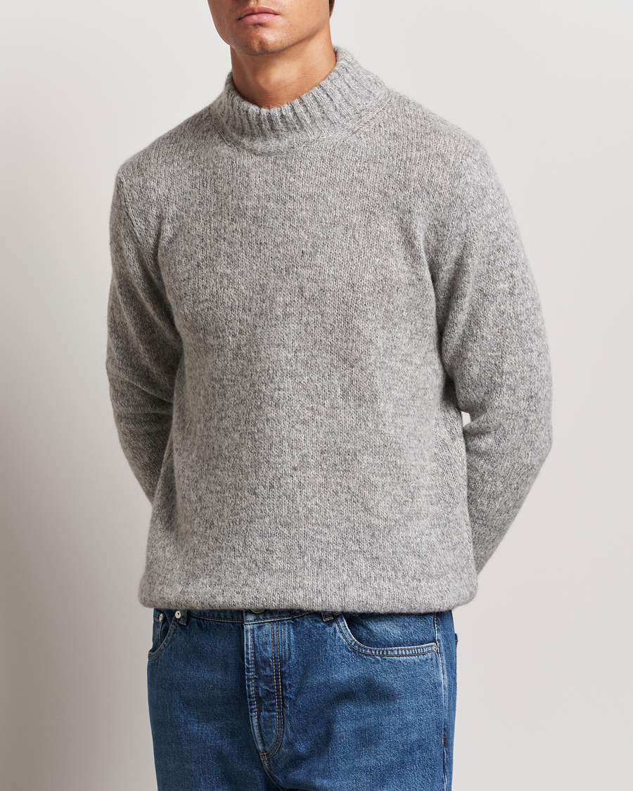 Herre | Tøj | Lardini | Wool/Alpaca Knitted Sweater Grey