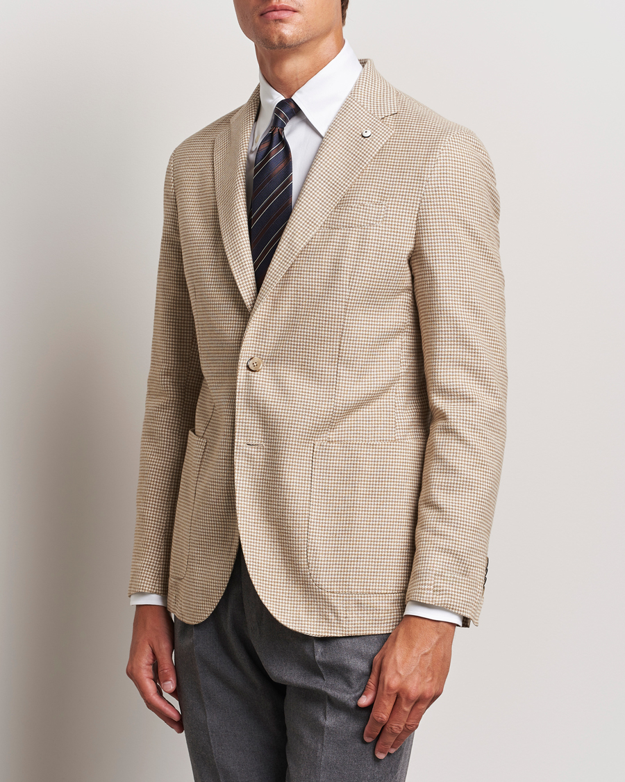 Herre |  | L.B.M. 1911 | Jack Regular Houndstooth Blazer Beige