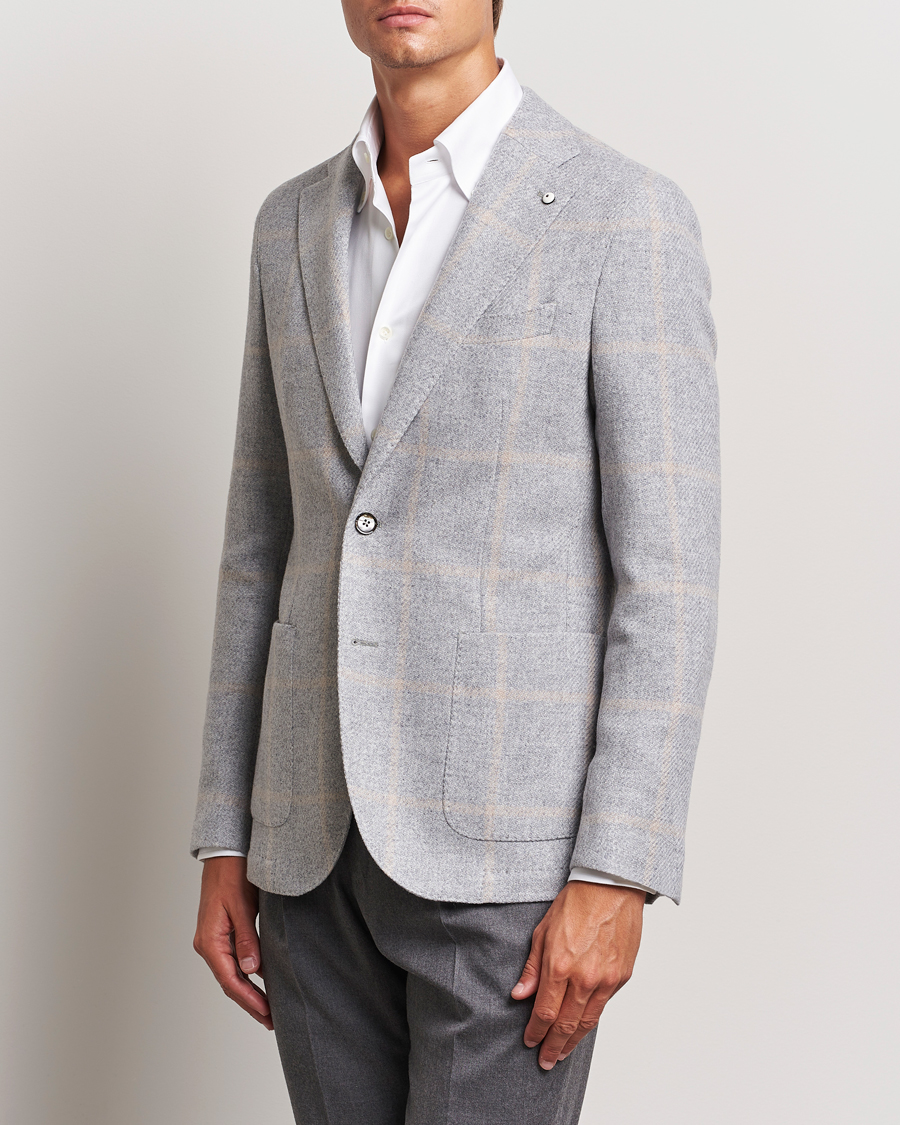 Herre |  | L.B.M. 1911 | Jack Regular Jersey Wool Blazer Light Grey