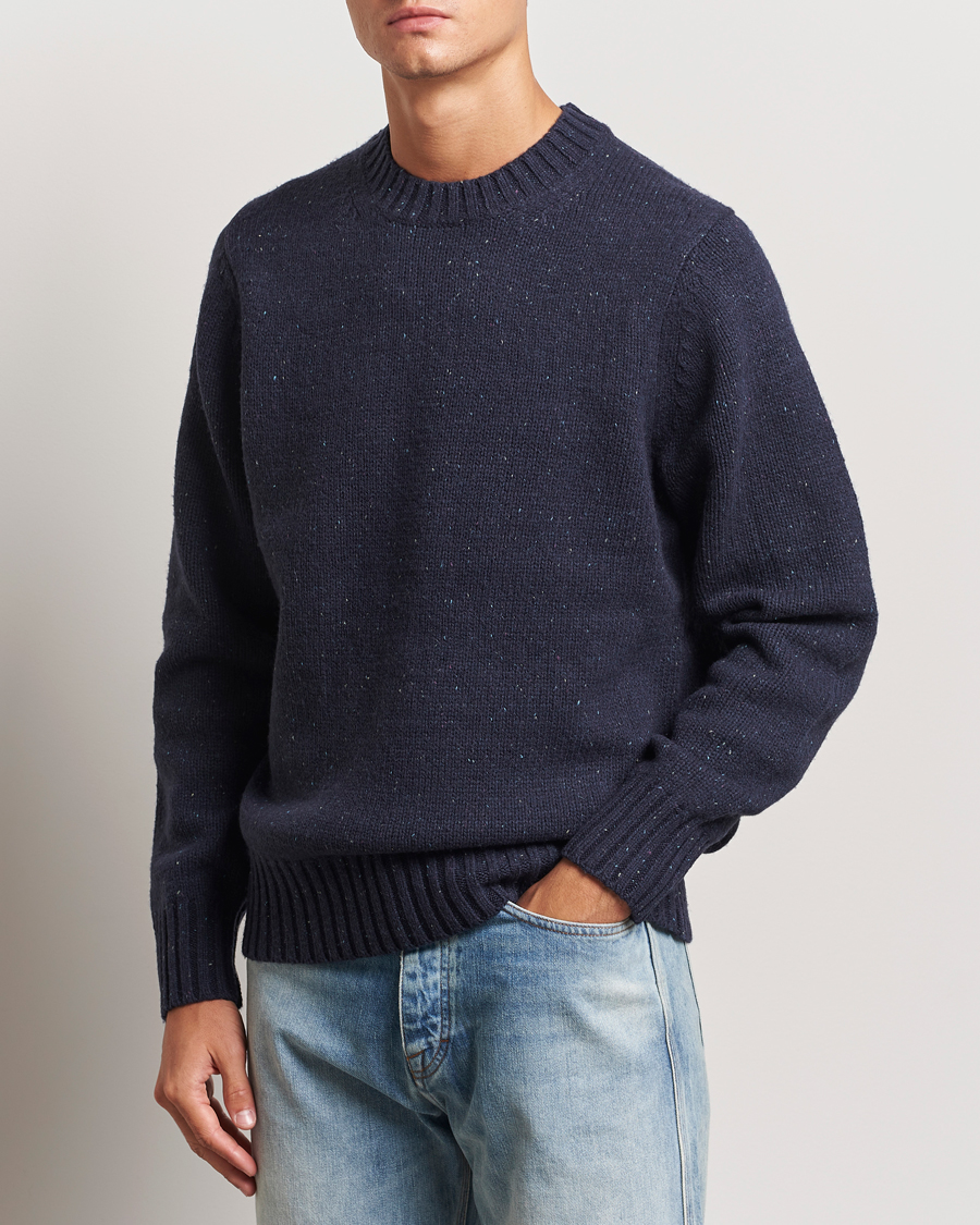 Herre |  | LES DEUX | Gary Fleck Wool Roundneck Dark Navy