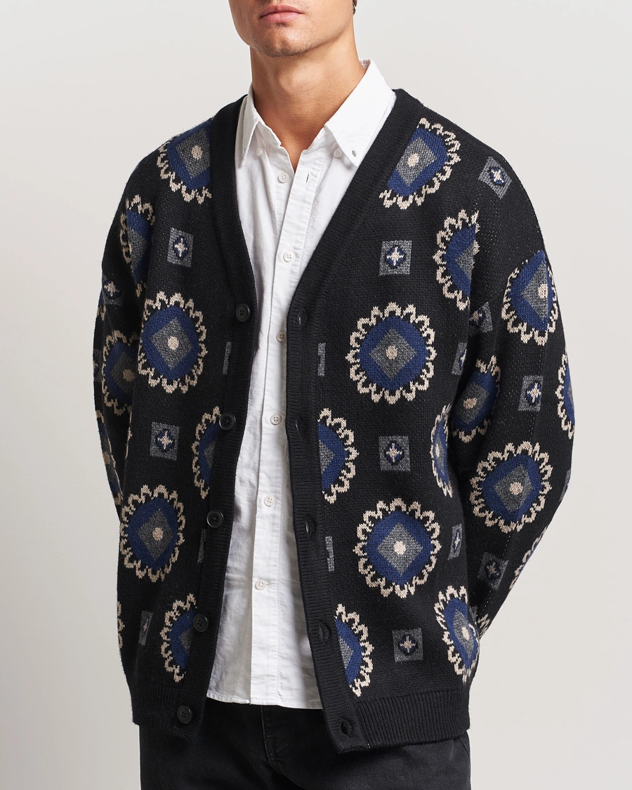 Herre |  | LES DEUX | Aro Paisley Cardigan Black/Blueprint