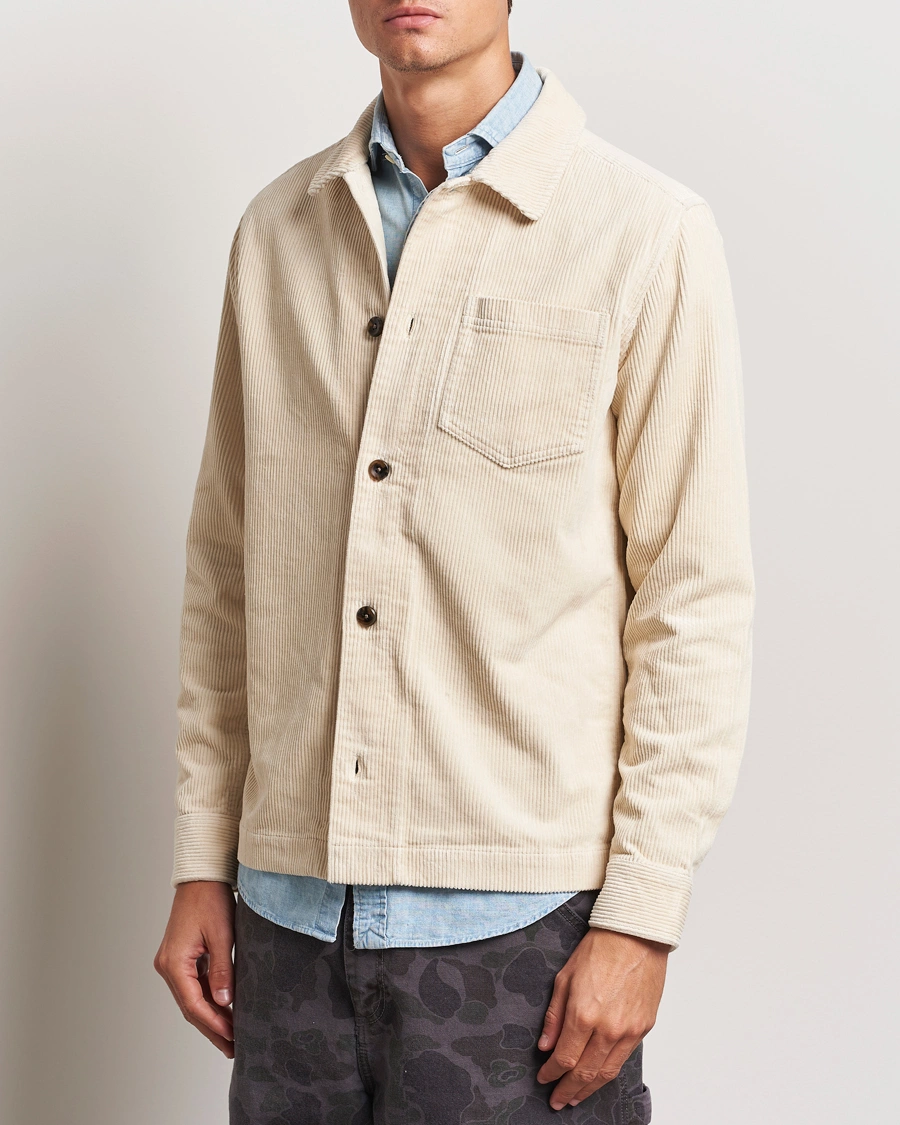 Herre |  | LES DEUX | Layton Corduroy Overshirt Ivory