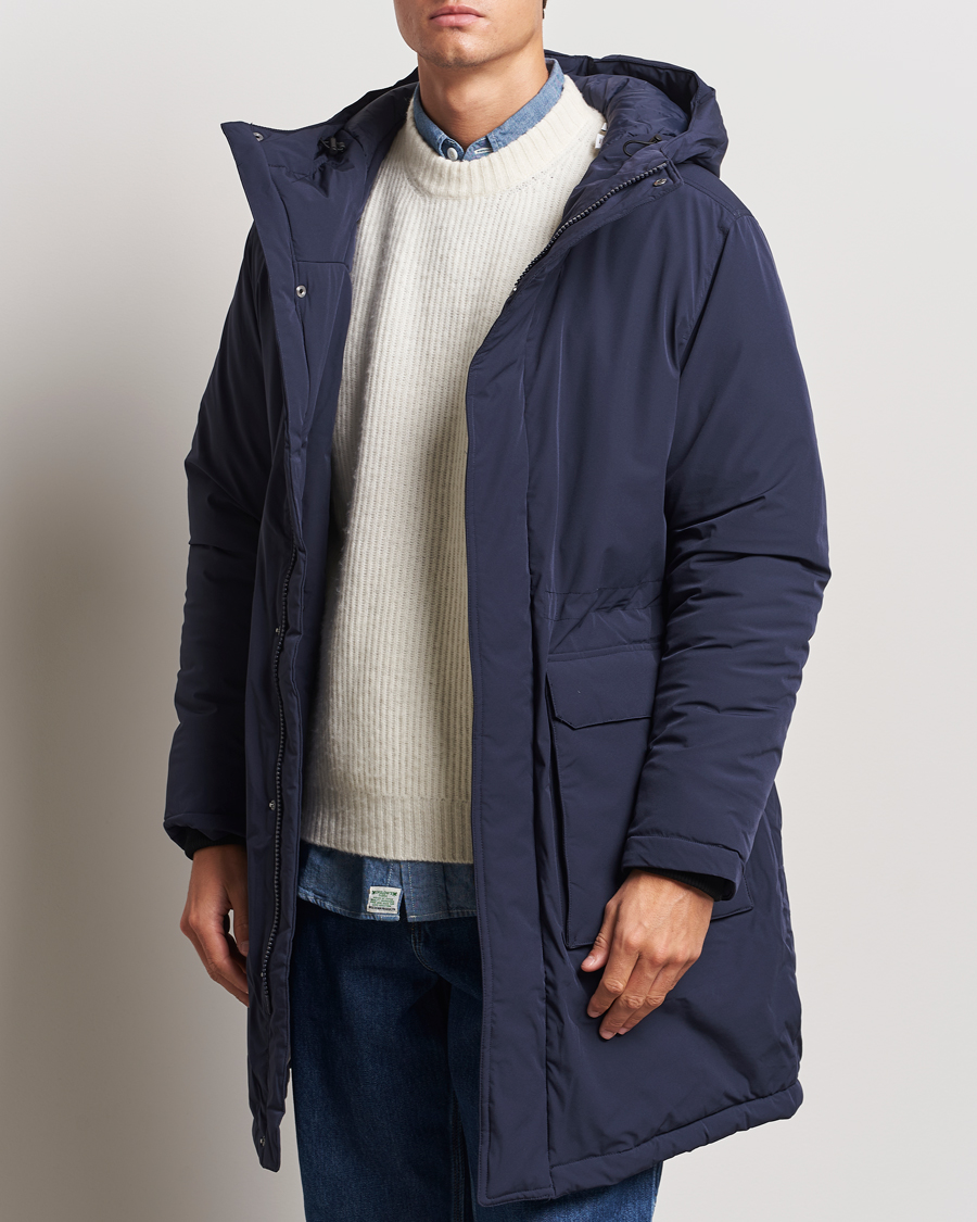 Herre |  | LES DEUX | Channing Padded Parka Coat Dark Navy