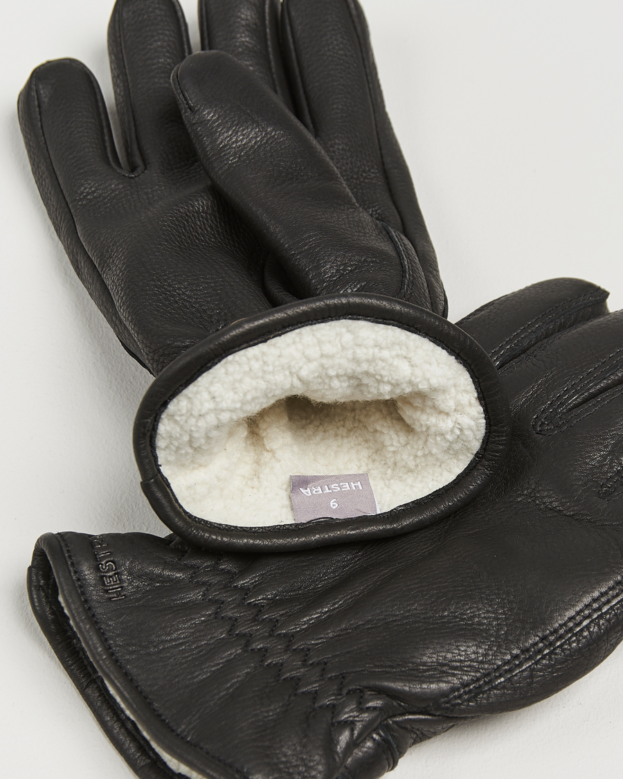 Herre |  | Hestra | Burensvik Deerskin Wool Pile Glove Black