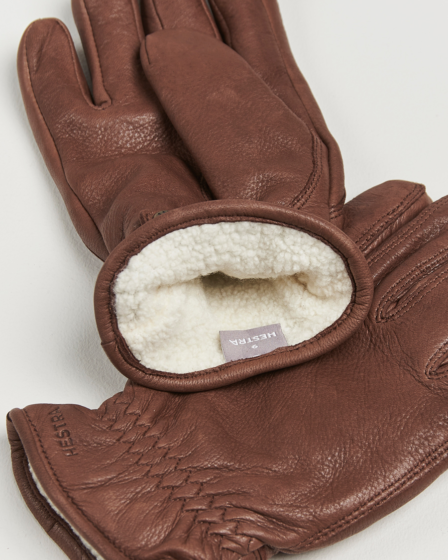 Herre |  | Hestra | Burensvik Deerskin Wool Pile Glove Cork