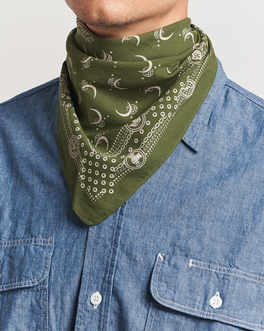 Herre |  | RRL | Flight Bandana Olive/Cream