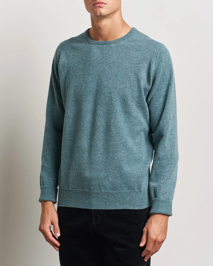 Herre | Trøjer | William Lockie | Rob Lambswool Crewneck Caspian