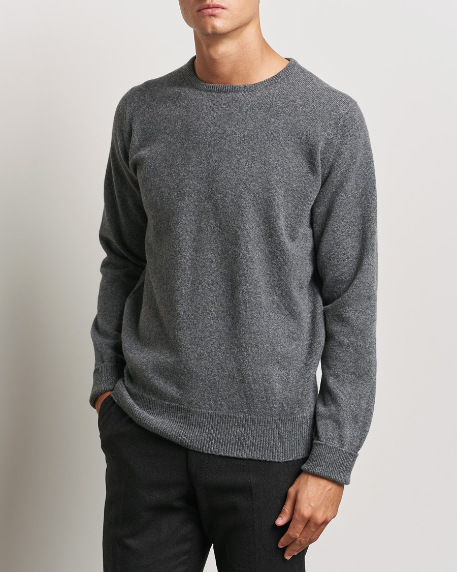 Herre | Tøj | William Lockie | Rob Lambswool Crewneck Cliff