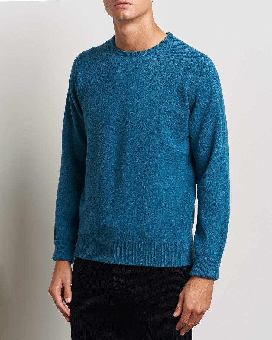 Herre | Trøjer | William Lockie | Rob Lambswool Crewneck Mallard