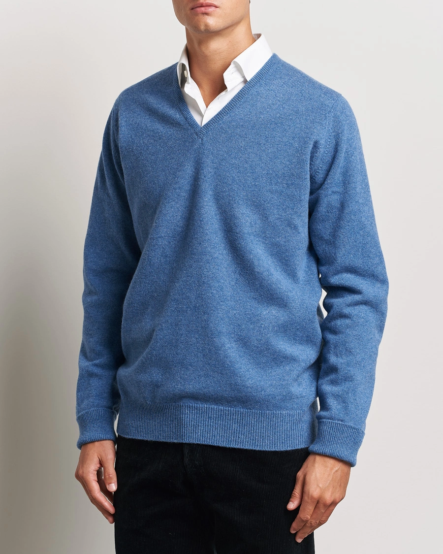 Herre | Nye varemærker | William Lockie | Rob Lambswool V-Neck Clyde