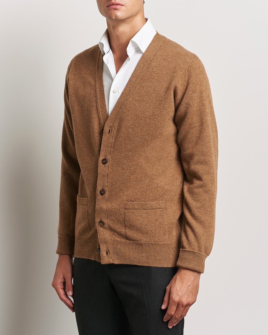 Herre | Trøjer | William Lockie | Rob Lambswool Cardigan Driftwood