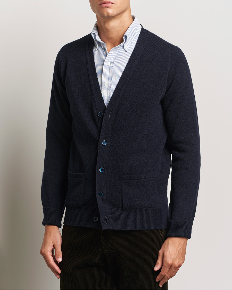 Herre |  | William Lockie | Rob Lambswool Cardigan Navy