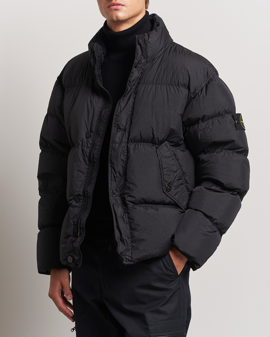 Herre | Moderne jakker | Stone Island | Garment Dyed Recycled Nylon Down Jacket Black