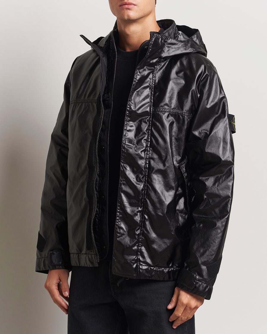 Herre |  | Stone Island | Glass Cover-TC Garment Dyed Detach Vest Jacket Black