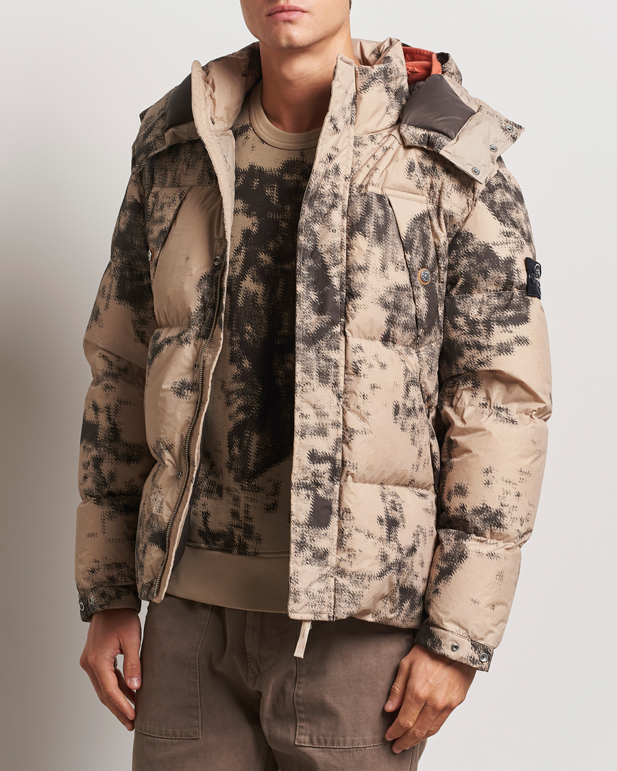 Herre |  | Stone Island | Thermo Sensitive Camo Down Jacket Dove Grey