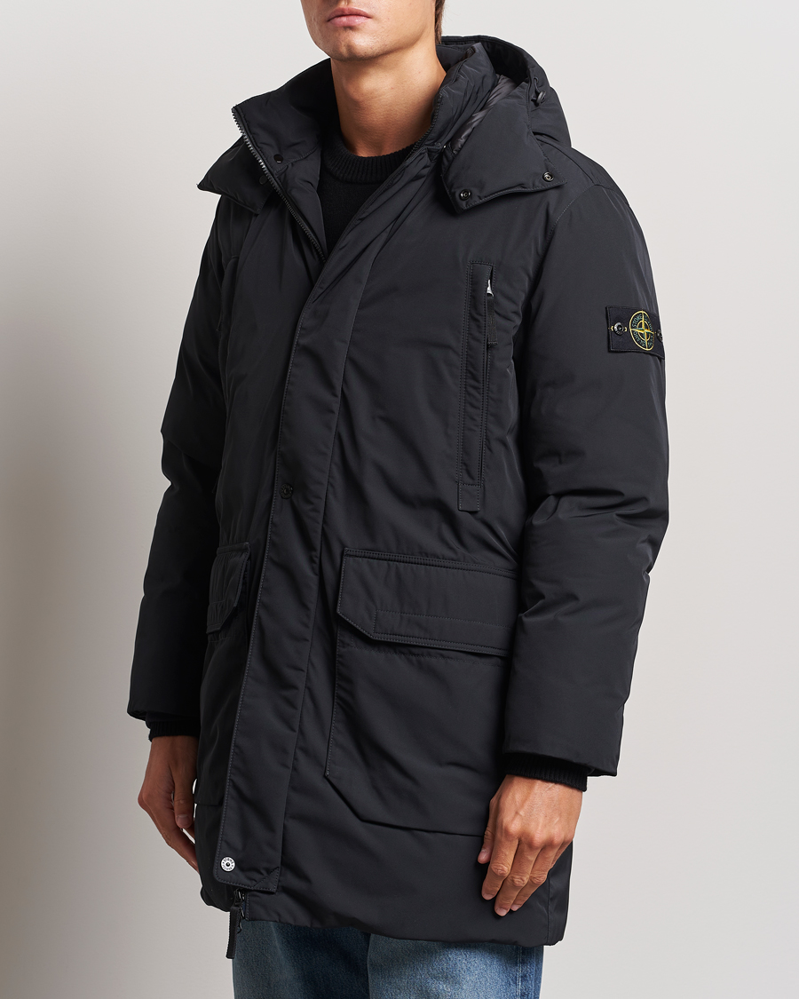 Herre | Parkas | Stone Island | Micro Twill Hooded Parka Black