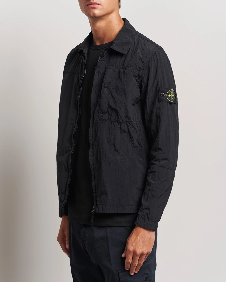 Herre | Luxury Classics | Stone Island | Nylon Metal Zip Overshirt Black