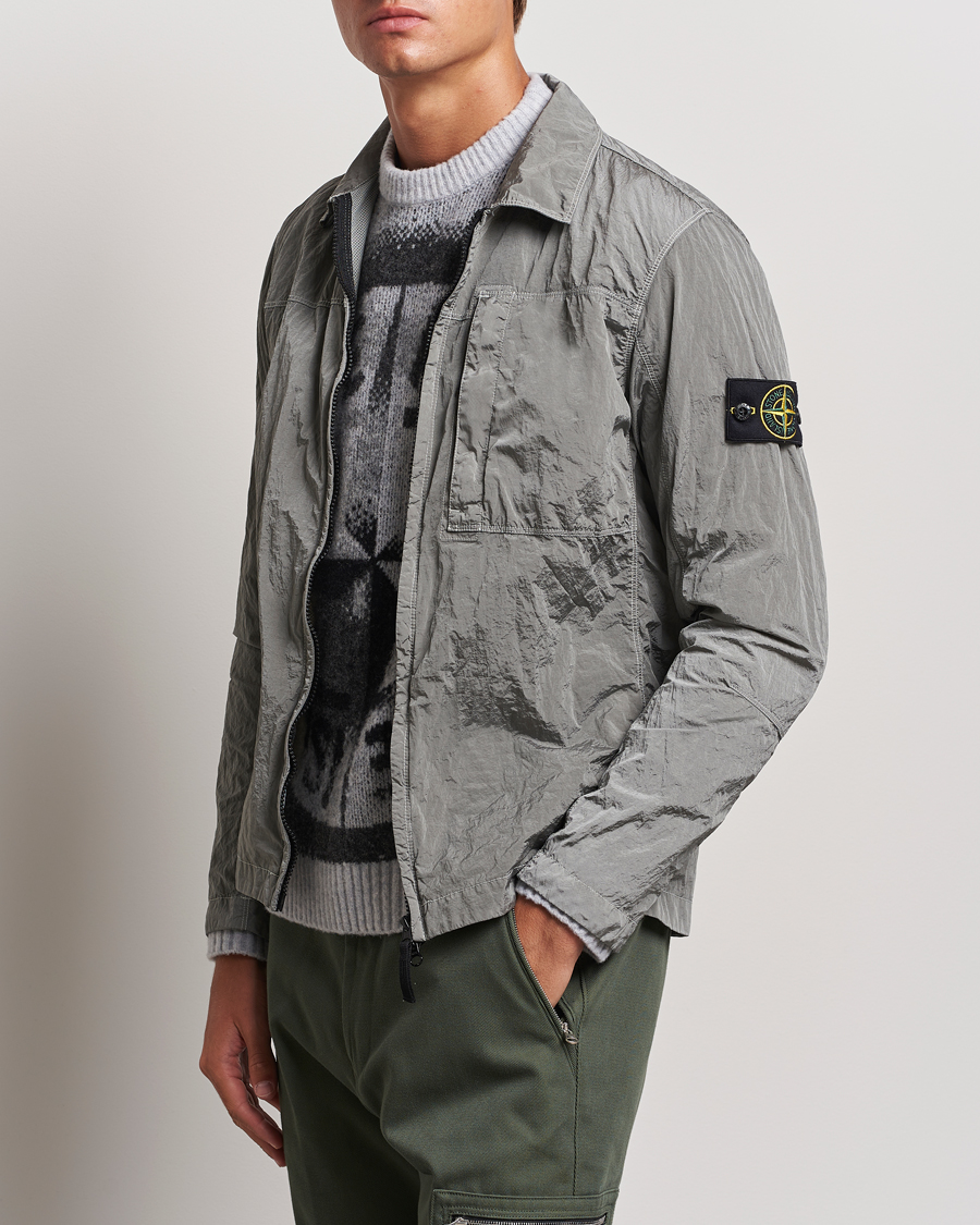 Herre | Overshirts | Stone Island | Nylon Metal Zip Overshirt Grey